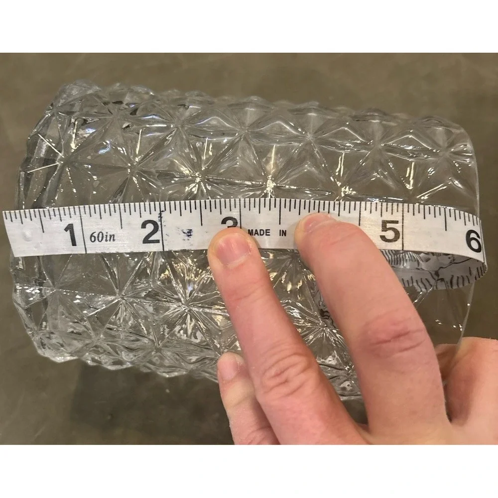 Stunningly unique Prism Clear Glass Vase 4.5